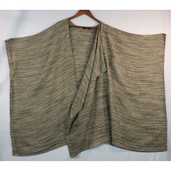 Eskandar Green Multi Striped Cotton Linen Kimono Coat Jacket Size 0 Lagenlook - Picture 3 of 16